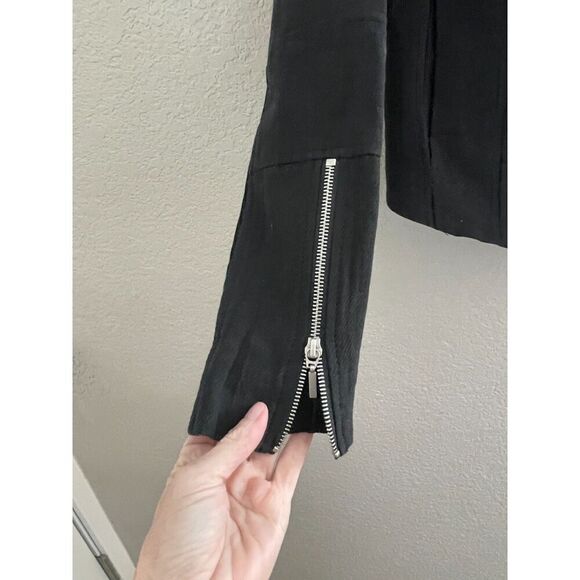 Blank NYC Black Fabric and Mesh Moto Jacket XS - Picture 5 of 8